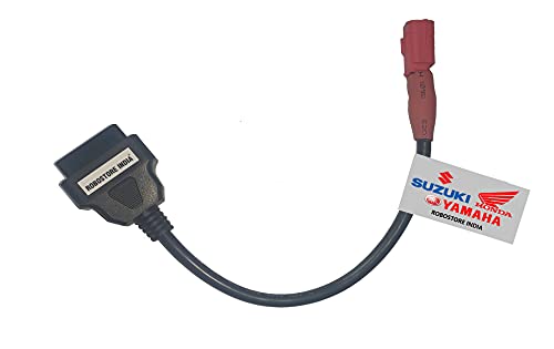 Robostore India Universal Obd Obd 2 Bike Scanner Cable For Ktm Suzuki Yamaha Honda 2 Wheeler Having Ecu (Yamaha Suzuki Honda Cable Only), Grey