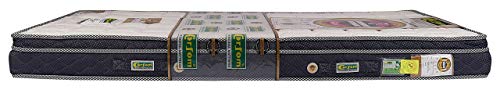 Image of Passion Visco-E Memory Foam Mattress Queen Bed Size (White & Black, 75x60x6 Inches)