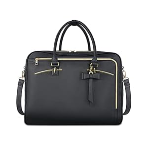 MATEIN 17.3 Inch Laptop Briefcase, Large Convertible Briefcase Backpack for Women, Waterproof PU Leather Laptop Bag for Work, 3 in 1 Shoulder Bags Computer Messenger Bag Gift for Business Women, Black