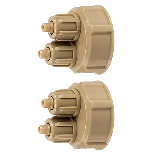 Mipcase 2pcs Guage Aquarium Bottle Reactor Planted Accessories Diffuser Tube Part for Plants Tank Cap Dioxide Tool Tank, Carbon Cap, Fish Generator Reactor, System