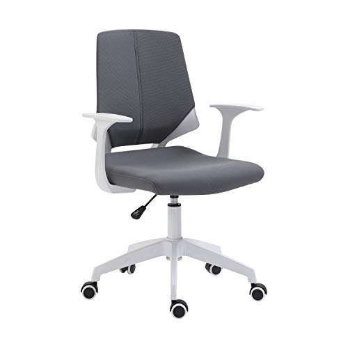 Techni Mobili Task Height Adjustable Mid Back Office Chair, Regular, Grey