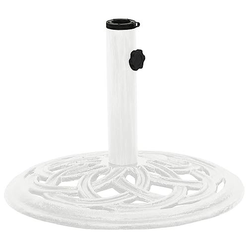 Socle de parasol Blanc 44x44x31 cm Fonte
