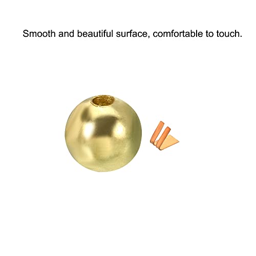 Image of MECCANIXITY Pull Cord Tassels Window Blind Extender Chain Drop Knobs Ball Pull Ends Gold Tone, for Curtain Blinds Shades Light Ceiling Fan Pull Switch, Pack of 4