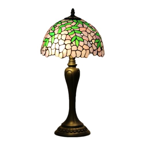 Lampe Tiffany abat-jour en vitrail rétro style méditerranéen éclairage table chevet chaud