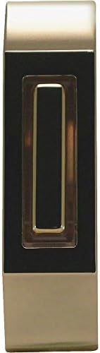 IQ America DP1232A Wired Brass Plated Surface Mounted Contemporary Lighted Doorbell Pushbutton Brass Push B…