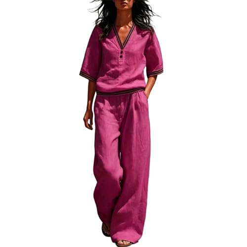 Ropa de verano para mujer conjunto de lino ligero ideal para playa y paseo