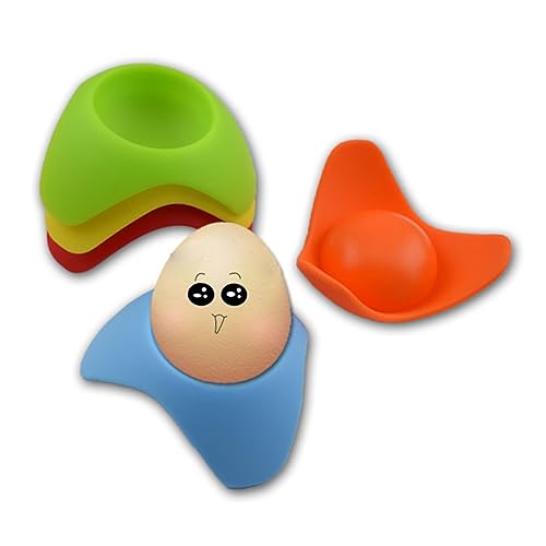Ciieeo 6pcs Silicone Egg Cups Egg Rack for Counter Dishwasher Safe Carrier Mini Holders for Breakfast Brunch Lunch Easter