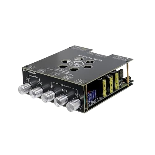 HIFIDIY LIVE AS21 TPA3255 Bluetooth 5.2 2.1 Channel Subwoofer Power Amplifier Board 300WX2+600W REBLE Bass Note Tuning AMP DC19V-50V