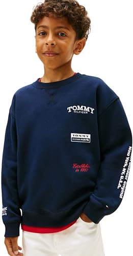 Sweatshirt Tommy Hilfiger Boys KB0KB10031 bleu marine imprimé pour bébé de 12 mois