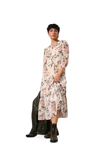 Image of ONLY Women's Floral Print Puff Sleeve Chiffon Fit & Flare Midi Dress