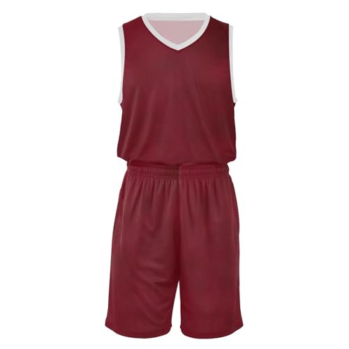 Smudge Burgundy Red Basketball Jersey and Short, Custom Basketball Jersey and Shorts, Jersey Training, Team Jersey, Medium