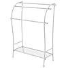 Blanket rack standing towel rack quilt rack large standing metal bathroom towel holder stand with shelf 3 tier towel rack stand for hanging bath towel stand  urban country home decor