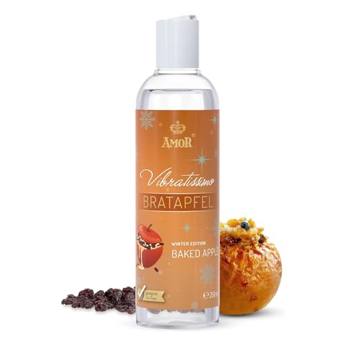 VIBRATISSIMO Play Gel de Manzana Asada 250 ml | adecuado para juguetes de silicona y condones de látex