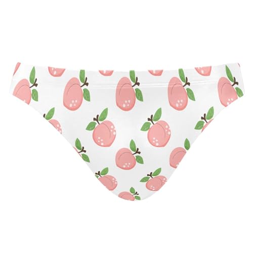 Pink Peach Fruit Swim Briefs for Men Swimsuit Bikini Swimwear XXXL B0405122