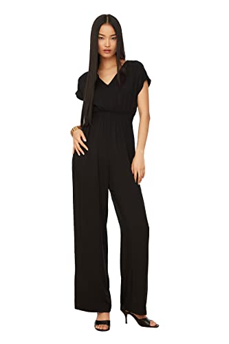 TRENDYOL Damen Gipe Detailed Jumpsuit. Overall, Schwarz, 36 EU