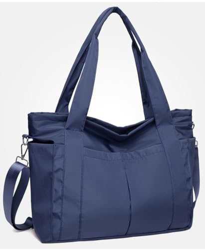 Women's Large Tote Bag Nylon Shoulder Bag Waterproof Crossbody Purse Lightweight Nylon Handbag Satchel with Adjustable Strap2