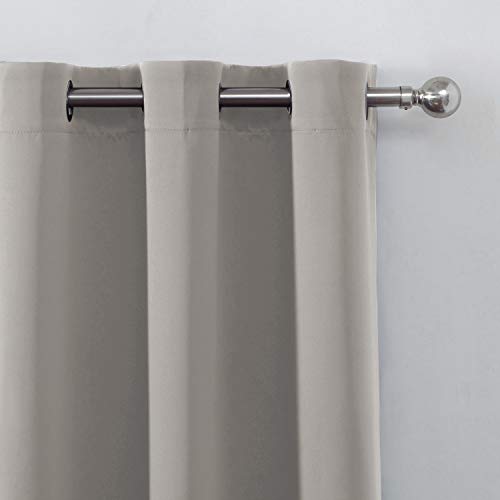 Image of LEMOMO Light Beige Thermal Blackout Curtains /52 x 95 Inch /Set of 2 Panels Room Darkening Curtains