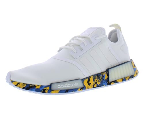 Image of adidas NMD R1 Mens Shoes Size 7.5, Color: White /Multi-Colored