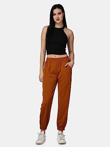 Image of POPWINGS Casual Solid Joggers for Women || Loose Fit Joggers for Women ||Joggers for Summer Wear