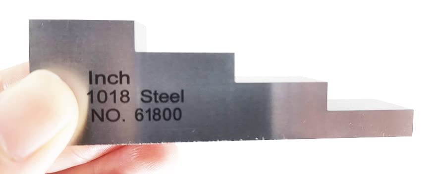 Bloque de calibración ultrasónico de 4 pasos: 0,25" 0,5" 0,75" 1" en acero 1018 para medidores de espesor ultrasónicos en pruebas NDT miniatura 6