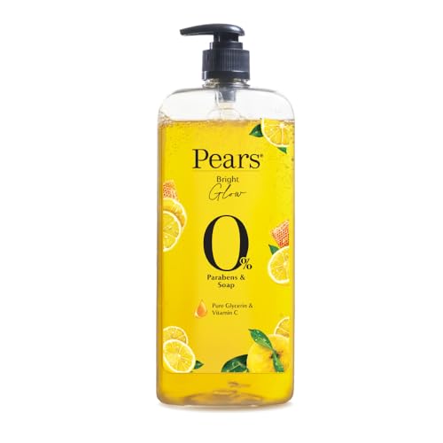 Pears 98% Pure Glycerin Bright Glow Body Wash with Vitamin C and 0% Parabens & Soap for a Bright Glow, 750ml