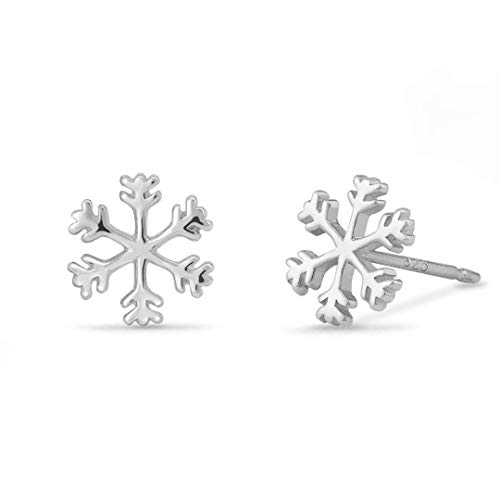 Boma Jewelry Sterling Silver Snowflake Stud Earrings #TOP1