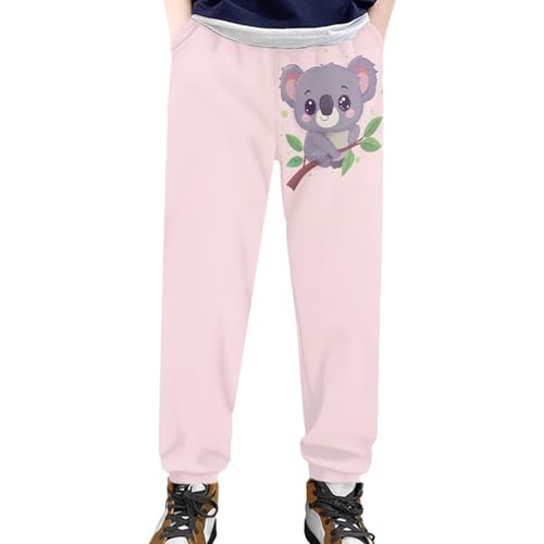 Girls Joggers Pants with Pockets Elastic Waisted Sweatpants for Kids Athletic Trousers 4-15Y4