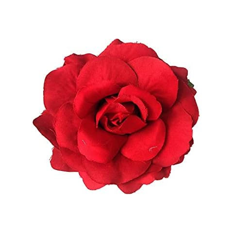 Pingyongchang Rose Hairpin Flamenco Dancer pin Flower Brooch, Brooch Hairpin use Rose - (red) Cover