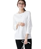 [ニッセン] 高身長 綿100%汗染み防止ボートネック七分袖カットソーTシャツ(トールサイズ) オフホワイト 5LTT