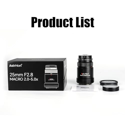 AstrHori 25mm F2.8 2X-5X Ultra Macro Lens Full Frame Manual Focus Compatible with Leica/Panasonic/Sigma L mirrorless Cameras S1,S1M,S1R,S1RM,S1H,S1K,S5,S5K,S5C,FP,FPL,SL1,SL2,SL2-S,T,TL,TL2,CL,etc. by AstrHori - Used condition - Image 6