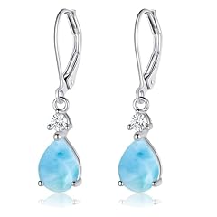 Z-Larimar leverback earrings