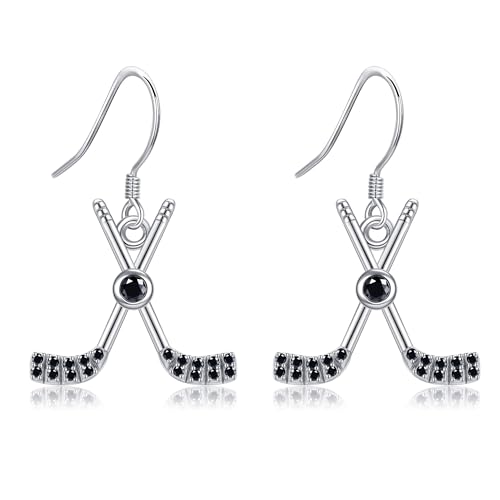 Boucles d'oreilles de hockey hypoallergéniques anti-irritation