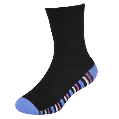 Girls Bamboo Heel and Toe Stripes Socks Pack of 3 Classic Comfortable Kids Socks for Daily Wear Footwear2