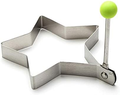 GulfDealz Star Shape Fried Egg Mold Creative Omelet Shaper Pancake Kitchen Cooking Tools, Stainless Steel - Silver