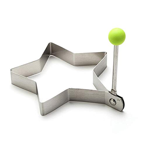 GulfDealz Star Shape Fried Egg Mold Creative Omelet Shaper Pancake Kitchen Cooking Tools, Stainless Steel - Silver