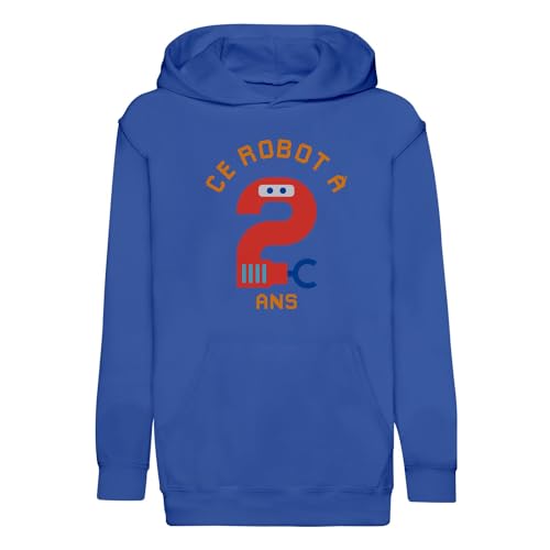 Sweat à capuche enfant ce robot à 2 ans anniversaire premium pour petit garçon et fille
