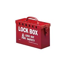 Brady - 65699 Portable Group Lock Box, Metal,Red