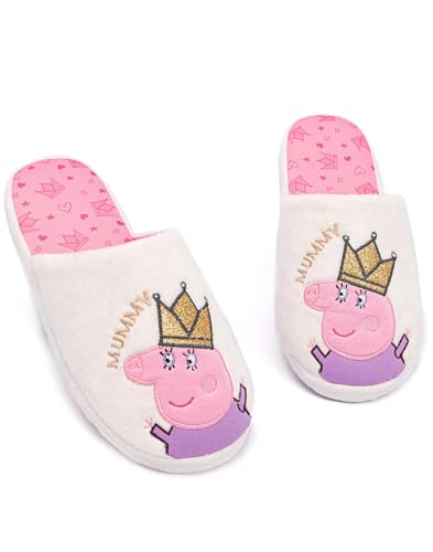 Peppa Pig Slippers Women Ladies Queen Mummy House Shoes Gift
