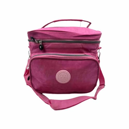 Bolsa Térmica Quadrada Praticidade Design Moderno Bolso Térmico Ideal Para Lanches Marmitas Bebidas Transporte Fácil Alça De Ombro Ajustável Resistente Compacta Trabalho Academia Viagens (Vinho)