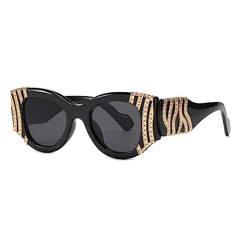 Lunettes de soleil rétro en métal noir pour sublimer votre regard et masquer la fatigue