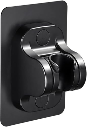 Soporte para cabezal de ducha autoadhesivo negro regulable sin taladro 2