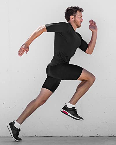 DRSKIN 3, 2 or 1 Pack Men's Compression Shirt Short Sleeve Top Baselayer Sports T-Shirt Athletic Running Active Workout2