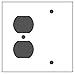 Mulberry 97542 430 Stainless Steel Box Mount Standard Size 2-Gang Combination Wallplate (1) Blank (1) Duplex Receptacle