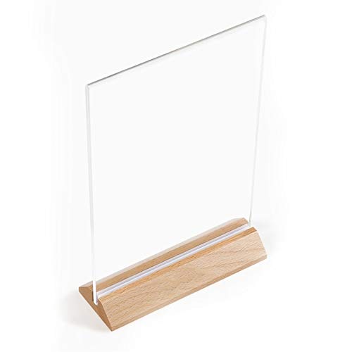 Marcos Para Poster/Vitrinas Metacrilato Papel Holder-acrílico Del Soporte De Exhibición Sesión T Forma De Mesa Soporte De Exhibición De Doble Cara Perfecta For Restaurantes Promociones Aula De Visuali