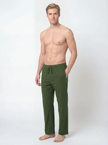Image of Andrew Scott Men's Cotton Lounge Pants | Sleep Pajama Bottoms| Multi Packs | Drawstring & Pockets