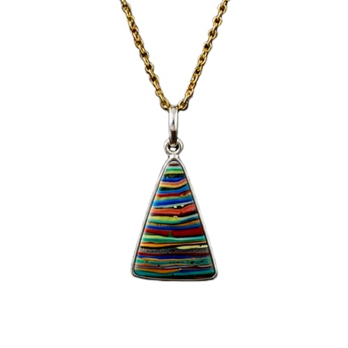 Collier jaspe arc-en-ciel anti-ternissement en argent 925, fini les bijoux fragiles qui ternissent