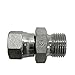 Brennan Industries 7022-05-04 Steel Straight Conversion Adapter Fitting, 1/2"-20 Female JIC Swivel x 1/4-19 Male BSPP