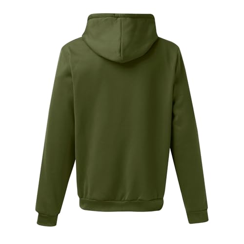 Mens Zip Up Hooded Sweatshirt Long Sleeve Casual Full-Zip Sweatshirt with Kanga Pockets Thick Fleece Custom Shirt2