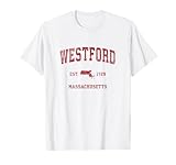 Photo Gallery westford massachusetts ma vintage sports design stampa rossa maglietta Photo Gallery westford massachusetts ma vintage sports design stampa rossa maglietta