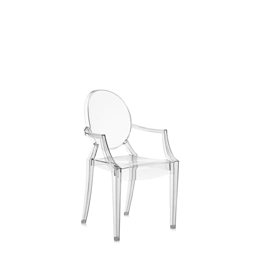 Kartell Lou Ghost - Silla, Policarbonato, Cristal, 37 x 63 x 39 cm, 1 Unidad